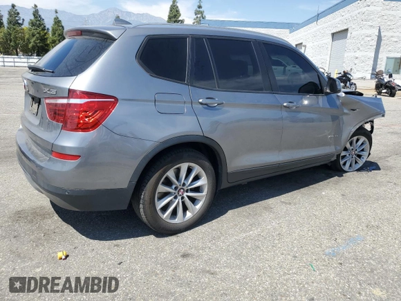 2017 BMW X3 sDrive28i with VIN 5UXWZ7C32H0X39802, listed as a Copart auction lot 51537545 with 135,379 mi miles and Salvage Title. Bid and sale history available at carsss.com. Image 3.
