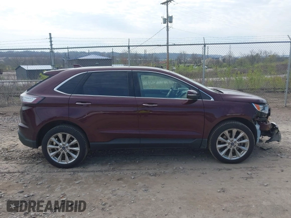 2017 Ford Edge Titanium with VIN 2FMPK4K81HBB51275, listed as a IAAI auction lot 42072543 with 90,912 mi miles. Bid and sale history available at carsss.com. Image 13.