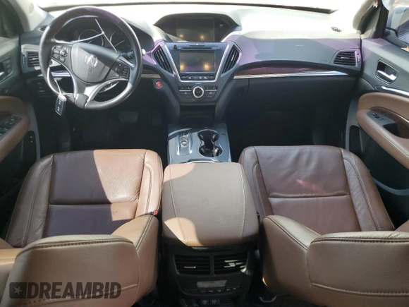 2017 Acura MDX w/Technology Pkg with VIN 5FRYD4H50HB041240, listed as a Copart auction lot 63749823 with 72,740 mi miles. Bid and sale history available at carsss.com. Image 8.