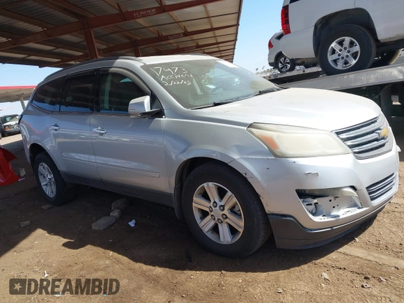 2013 Chevrolet Traverse LT with VIN 1GNKVGKD7DJ198330, listed as a IAAI auction lot 41669654 with 185,602 mi miles and . Bid and sale history available at DreamBid. Image 1.