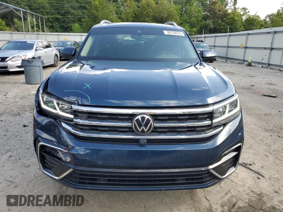 2023 Volkswagen Atlas SEL Premium R-Line with VIN 1V2FR2CA3PC509670, listed as a Copart auction lot 58754925 with 74,874 mi miles and Salvage title. Bid and sale history available at DreamBid. Image 5.