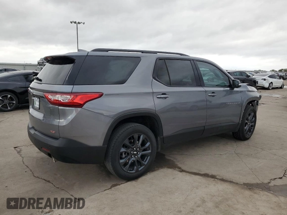 2021 Chevrolet Traverse RS with VIN 1GNERJKW1MJ143226, listed as a Copart auction lot 80538144 with 0 mi miles and Salvage Title. Bid and sale history available at carsss.com. Image 3.