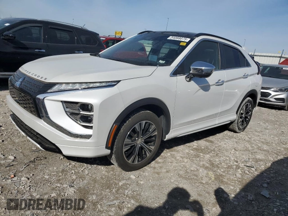 2022 Mitsubishi Eclipse Cross SE with VIN JA4ATWAAXNZ048785, listed as a Copart auction lot 54088075 with 25,128 mi miles and Salvage title. Bid and sale history available at DreamBid. Image 1.