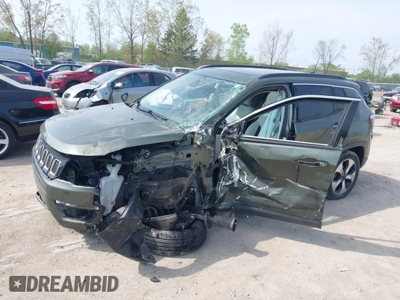 2018 Jeep Compass Latitude with VIN 3C4NJDBB4JT176031, listed as a IAAI auction lot 42125161 with 32,761 mi miles and . Bid and sale history available at DreamBid. Image 6.