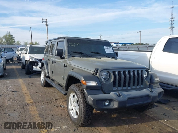 2019 Jeep Wrangler Unlimited Sport S с VIN 1C4HJXDNXKW521175, выставлен на аукционе IAAI как лот 41902053 с пробегом 56 184 миль миль и . История ставок и продаж доступна на DreamBid. Изображение 1.