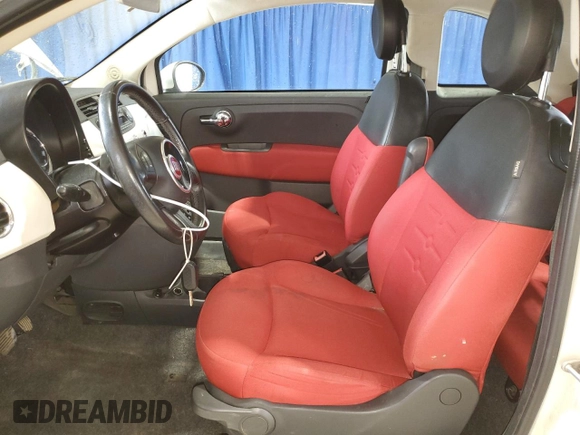 2012 FIAT 500 Pop with VIN 3C3CFFAR5CT349002, listed as a Copart auction lot 53373255 with 110,337 mi miles and Salvage title. Bid and sale history available at DreamBid. Image 7.