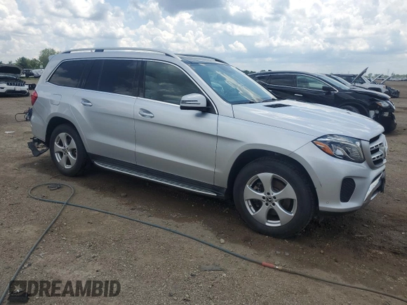 2018 Mercedes-Benz GLS 450 with VIN 4JGDF6EE2JB038550, listed as a Copart auction lot 61177375 with 74,624 mi miles and Salvage title. Bid and sale history available at DreamBid. Image 4.