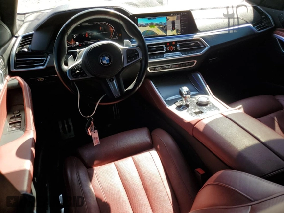 2022 BMW X6 xDrive40i with VIN 5UXCY6C01N9K49185, listed as a Copart auction lot 49020645 with 36,200 mi miles and Salvage Title. Bid and sale history available at carsss.com. Image 8.