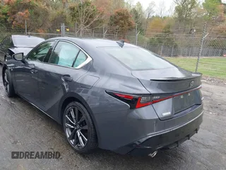 2021 Lexus IS 350 F Sport with VIN JTHGZ1E26M5022810, listed as a IAAI auction lot 41947681 with 22,707 mi miles and . Bid and sale history available at DreamBid. Image 3.