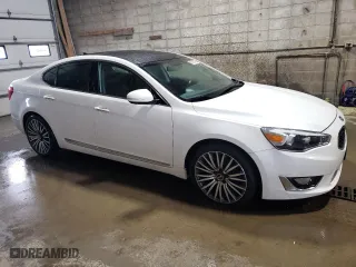 2014 Kia Cadenza Premium with VIN KNALN4D72E5125294, listed as a Copart auction lot 53918175 with 128,371 mi miles and Clean Title. Bid and sale history available at carsss.com. Image 4.