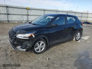 2021 Nissan Kicks S with VIN 3N1CP5BVXML496225, listed as a Copart auction lot 46802765 with 43,885 mi miles and Salvage Title. Bid and sale history available at carsss.com. Image 1.