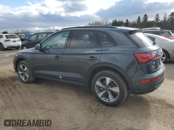 2024 Audi Q5 Komfort with VIN WA1AAAFY4R2109142, listed as a Copart auction lot 84029244 with 28 mi miles and Non Repairable. Bid and sale history available at carsss.com. Image 2.