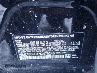 2022 MINI Countryman Cooper z VIN WMZ43BR01N3N70246, wystawiony jako Copart lot #84840724 z przebiegiem 63 433 mil mil oraz Szkoda całkowita • Salvage title. Historia ofert i sprzedaży dostępna na DreamBid. Obrazek 12.