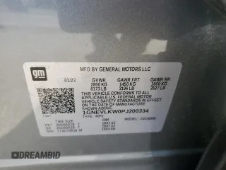 2023 Chevrolet Traverse LS with VIN 1GNEVLKW0PJ200334, listed as a Copart auction lot 76486454 with 28,756 mi miles and Salvage Title. Bid and sale history available at carsss.com. Image 13.