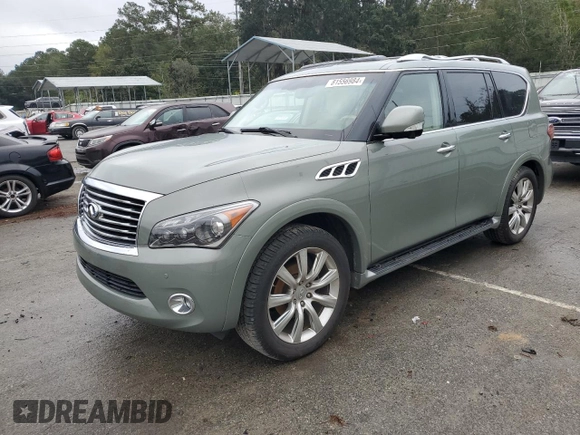 2011 Infiniti QX56 7-passenger with VIN JN8AZ2NE8B9006786, listed as a Copart auction lot 81556984 with 164,074 mi miles and Non Repairable. Bid and sale history available at carsss.com. Image 1.