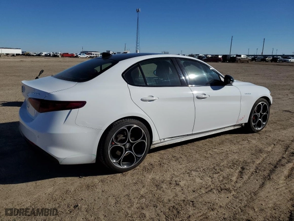 2023 Alfa Romeo Giulia Veloce with VIN ZARFAMBN8P7671236, listed as a Copart auction lot 89178745 with 45,168 mi miles and Salvage Title. Bid and sale history available at carsss.com. Image 3.