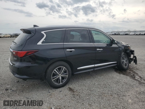 2019 Infiniti QX60 Luxe with VIN 5N1DL0MM2KC555163, listed as a Copart auction lot 51551215 with 98,246 mi miles and Salvage title. Bid and sale history available at DreamBid. Image 3.