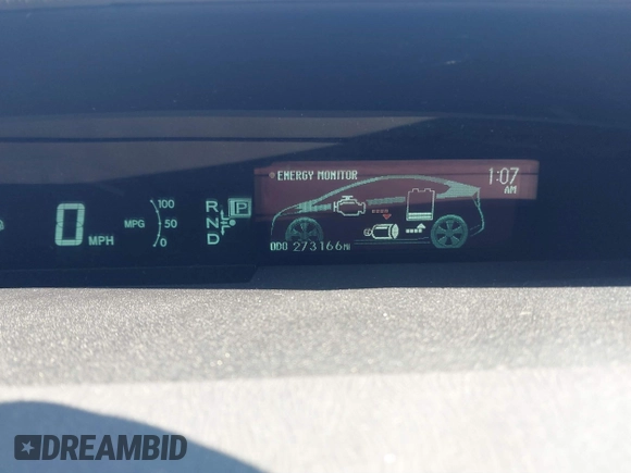 2011 Toyota Prius I with VIN JTDKN3DU9B0255659, listed as a IAAI auction lot 41857782 with 273,166 mi miles. Bid and sale history available at carsss.com. Image 15.