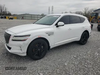 2021 Genesis GV80 with VIN KMUHCESC3MU063670, listed as a Copart auction lot 52118905 with 72,696 mi miles and Salvage Title. Bid and sale history available at DreamBid. Image 1.