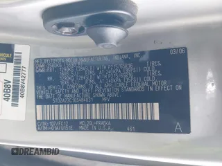 2006 Toyota Sienna CE with VIN 5TDZA23C16S484031, listed as a IAAI auction lot 42029050 with 188,535 mi miles and . Bid and sale history available at DreamBid. Image 9.