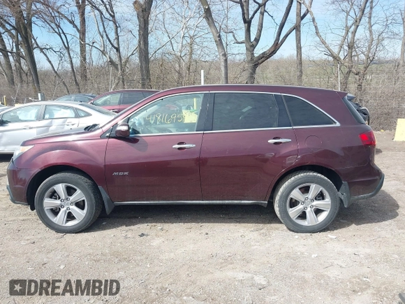 2010 Acura MDX Technology Pkg with VIN 2HNYD2H65AH505244, listed as a IAAI auction lot 41816959 with 139,807 mi miles. Bid and sale history available at carsss.com. Image 14.
