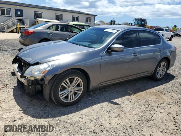 2012 Infiniti G25 Journey with VIN JN1DV6AP3CM812636, listed as a Copart auction lot 58236105 with 86,521 mi miles and Salvage title. Bid and sale history available at DreamBid. Image 1.