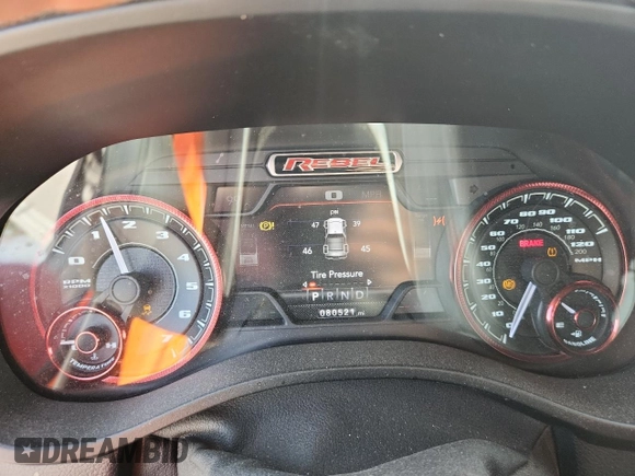 2019 Ram 1500 Rebel z VIN 1C6SRFET7KN875819, wystawiony jako Copart lot #57805775 z przebiegiem 80 521 mil mil oraz Szkoda całkowita • Salvage title. Historia ofert i sprzedaży dostępna na DreamBid. Obrazek 9.