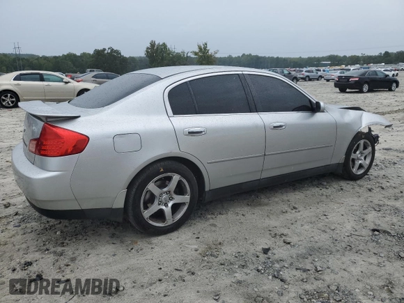 2004 Infiniti G35 w/Leather with VIN JNKCV51E54M613413, listed as a Copart auction lot 71264244 with 206,999 mi miles and Salvage Title. Bid and sale history available at DreamBid. Image 3.