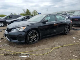 2016 Honda Accord Sport with VIN 1HGCR2F57GA137718, listed as a Copart auction lot 58301525 with 63,763 mi miles and Salvage title. Bid and sale history available at DreamBid. Image 1.