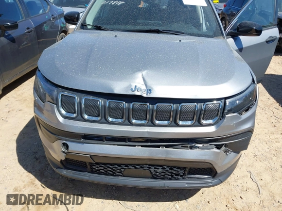 2022 Jeep Compass Sport with VIN 3C4NJCAB7NT217818, listed as a IAAI auction lot 41859331 with 26,682 mi miles and . Bid and sale history available at carsss.com. Image 6.