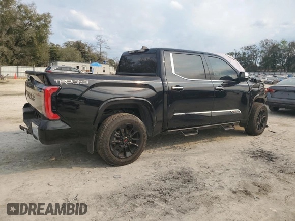 2024 Toyota Tundra 1794 Edition with VIN 5TFMC5DB1RX045003, listed as a Copart auction lot 46123005 with 16,881 mi miles and Salvage title. Bid and sale history available at DreamBid. Image 3.