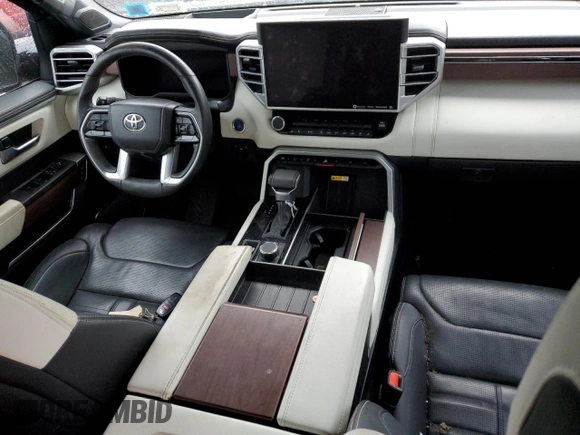 2022 Toyota Tundra Capstone Hybrid with VIN 5TFVC5DB9NX007727, listed as a Copart auction lot 49728855 with 42,542 mi miles and Salvage title. Bid and sale history available at DreamBid. Image 8.