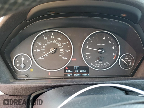 2016 BMW 3 Series 320i with VIN WBA8A9C53GK618159, listed as a Copart auction lot 50222555 with 143,007 mi miles and Salvage Title. Bid and sale history available at carsss.com. Image 9.