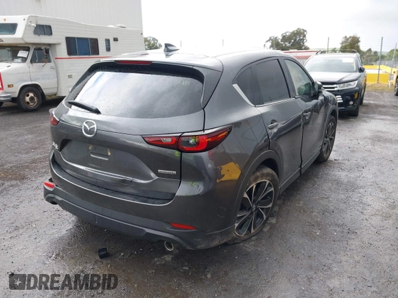 2023 Mazda CX-5 2.5 S Premium Package with VIN JM3KFBDM4P0174901, listed as a IAAI auction lot 41940271 with 25,805 mi miles. Bid and sale history available at carsss.com. Image 4.