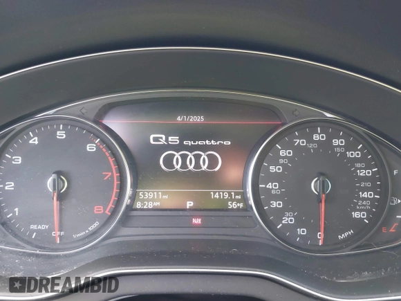 2020 Audi Q5 Premium z VIN WA1ANAFY2L2046974, wystawiony jako IAAI lot #41933942 z przebiegiem 53 911 mil mil oraz . Historia ofert i sprzedaży dostępna na DreamBid. Obrazek 7.