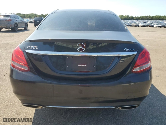 2016 Mercedes-Benz C-Class C 300 Luxury with VIN 55SWF4KB2GU175004, listed as a Copart auction lot 48296915 with 0 mi miles and Non Repairable. Bid and sale history available at carsss.com. Image 6.