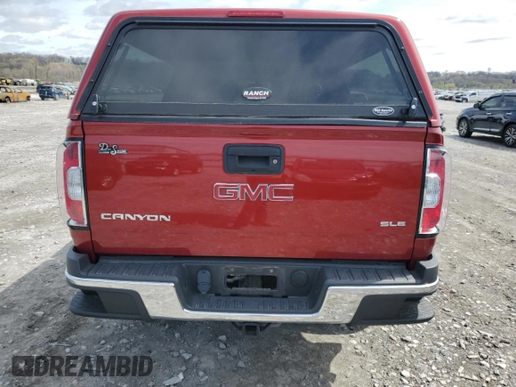 2015 GMC Canyon 2WD SLE with VIN 1GTG5BE38F1134904, listed as a Copart auction lot 51426615 with 123,584 mi miles and Salvage Title. Bid and sale history available at DreamBid. Image 6.