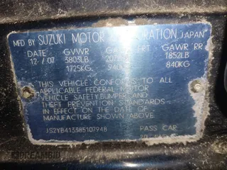 2008 Suzuki SX4 with VIN JS2YB413385107948, listed as a IAAI auction lot 41227517 with 153,163 mi miles. Bid and sale history available at carsss.com. Image 9.