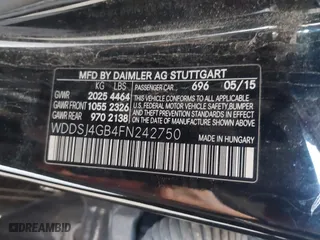 2015 Mercedes-Benz CLA-Class CLA 250 with VIN WDDSJ4GB4FN242750, listed as a IAAI auction lot 41963893 with 148,977 mi miles. Bid and sale history available at carsss.com. Image 9.