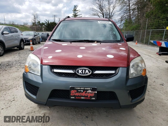 2009 Kia Sportage LX with VIN KNDJF724597626966, listed as a Copart auction lot 54335655 with 191,875 mi miles and Clean Title. Bid and sale history available at carsss.com. Image 5.