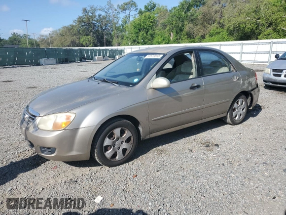 2007 Kia Spectra EX with VIN KNAFE121375478544, listed as a Copart auction lot 51572015 with 200,203 mi miles and Salvage Title. Bid and sale history available at carsss.com. Image 1.