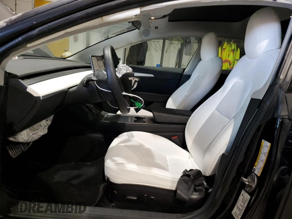 2022 Tesla Model 3 Performance with VIN 5YJ3E1EC7NF104209, listed as a Copart auction lot 86266344 with 77,335 mi miles and Salvage Title. Bid and sale history available at DreamBid. Image 7.