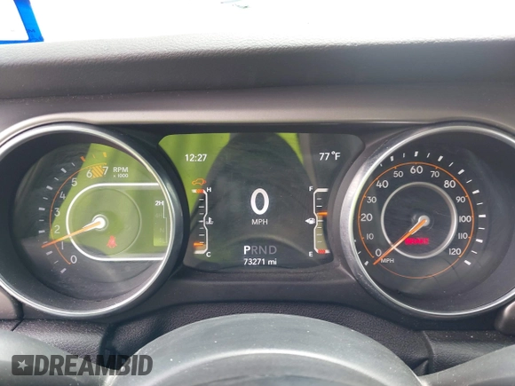 2019 Jeep Wrangler Unlimited Sport S with VIN 1C4HJXDN3KW689739, listed as a IAAI auction lot 42358604 with 73,271 mi miles and . Bid and sale history available at DreamBid. Image 7.
