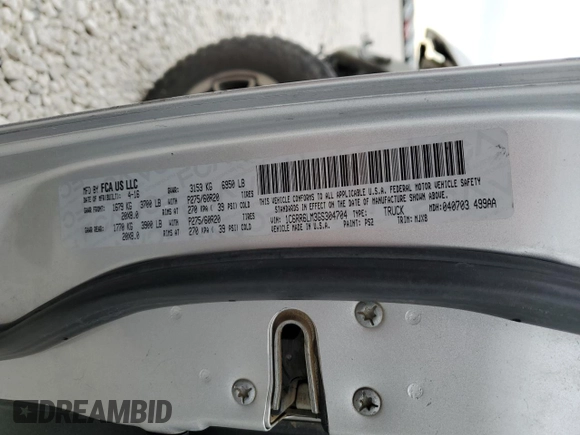 2016 Ram 1500 Big Horn with VIN 1C6RR6LM3GS304704, listed as a Copart auction lot 46607075 with 258,164 mi miles and Salvage Title. Bid and sale history available at carsss.com. Image 13.