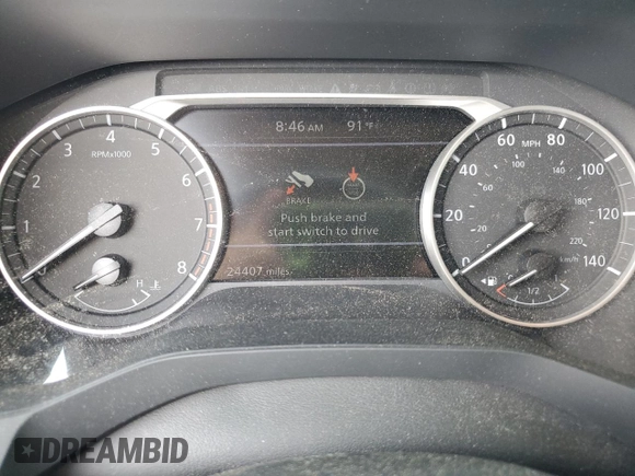 2024 Nissan Pathfinder S with VIN 5N1DR3AC7RC241546, listed as a Copart auction lot 61979645 with 24,407 mi miles and Salvage title. Bid and sale history available at DreamBid. Image 9.