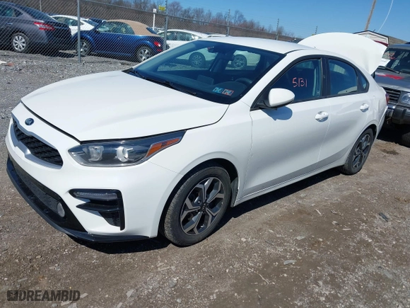 2021 Kia Forte LXS with VIN 3KPF24AD5ME410013, listed as a IAAI auction lot 41855131 with 60,960 mi miles. Bid and sale history available at carsss.com. Image 2.