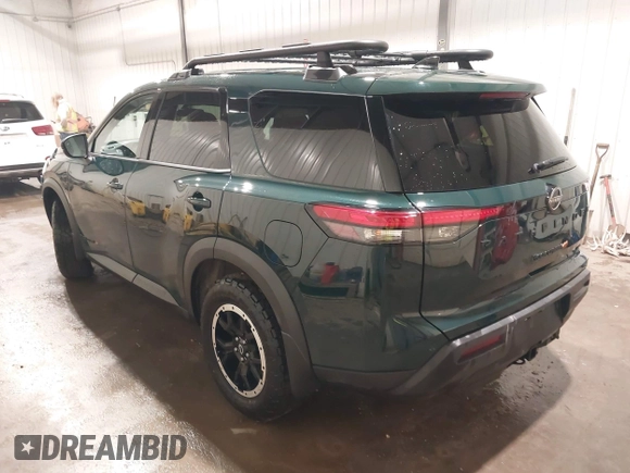2024 Nissan Pathfinder Rock Creek with VIN 5N1DR3BD7RC301350, listed as a IAAI auction lot 41726175 with 5,304 mi miles and . Bid and sale history available at DreamBid. Image 3.