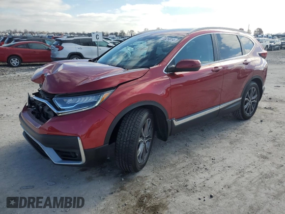 2020 Honda CR-V Touring with VIN 2HKRW1H97LH402586, listed as a Copart auction lot 83325814 with 61,232 mi miles and Salvage Title. Bid and sale history available at carsss.com. Image 1.