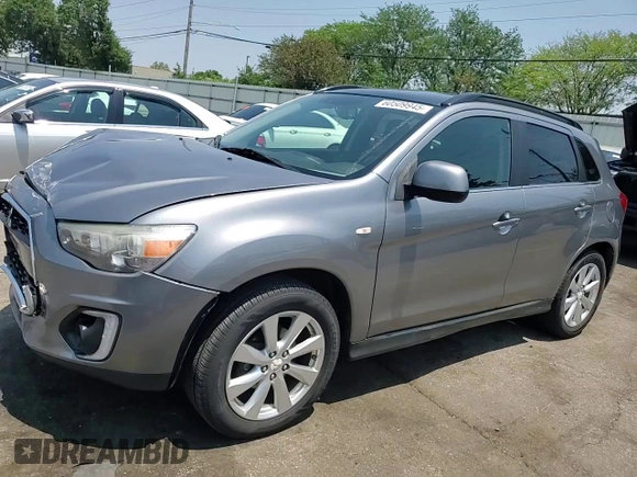 2015 Mitsubishi Outlander SE with VIN 4A4AR4AU2FE011699, listed as a Copart auction lot 60509945 with 141,192 mi miles and Salvage title. Bid and sale history available at DreamBid. Image 14.