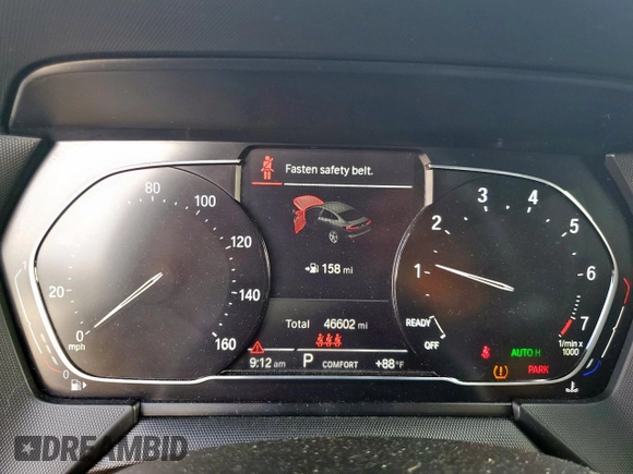2021 BMW 2 Series 228i xDrive with VIN WBA73AK08M7H60909, listed as a Copart auction lot 59576345 with 46,602 mi miles and Salvage title. Bid and sale history available at DreamBid. Image 9.